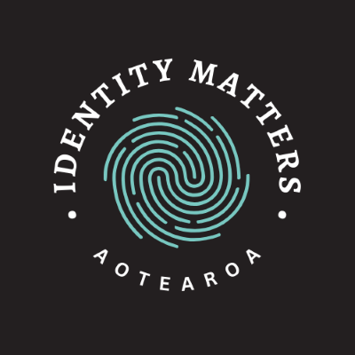 The Identity Matters logo, a dark teal fingerprint.
